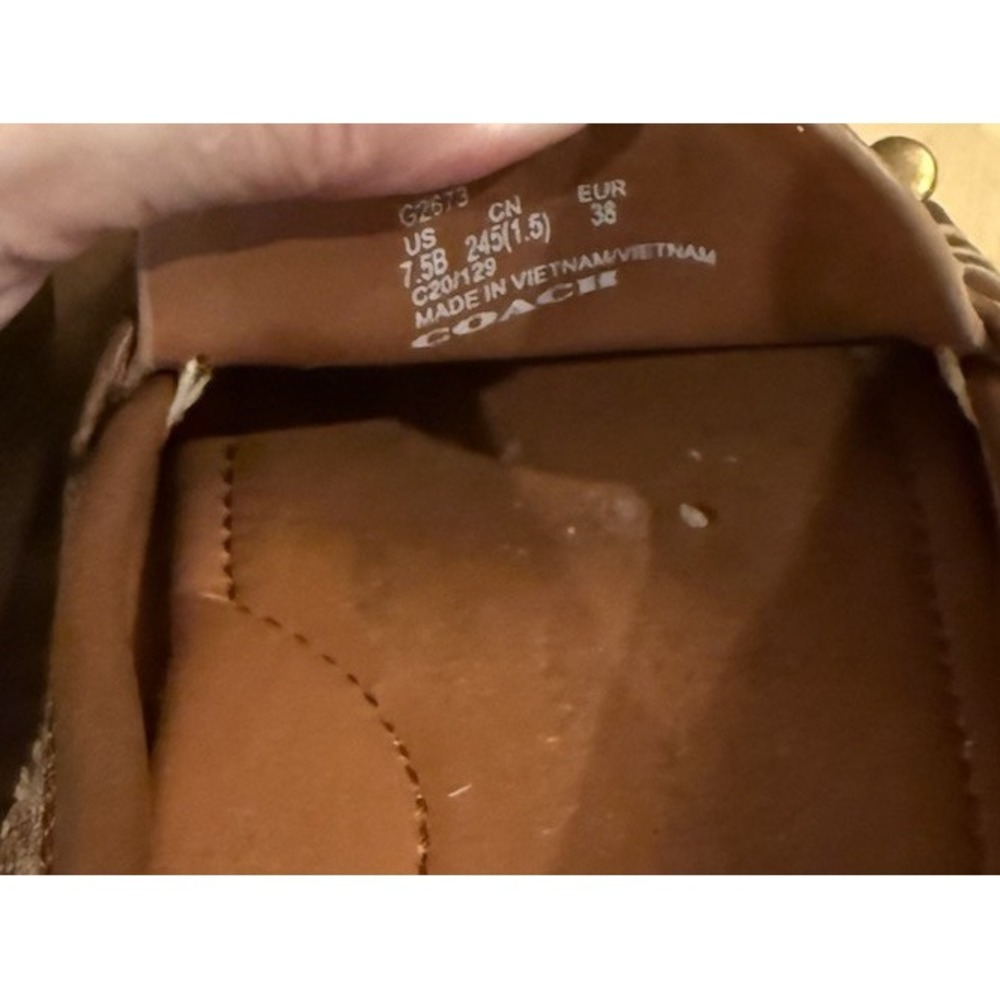 Coach Crosby Turnlock Driver Loafer Moccasin Signature Coated Canvas Women's 7.5 - Picture 15 of 16